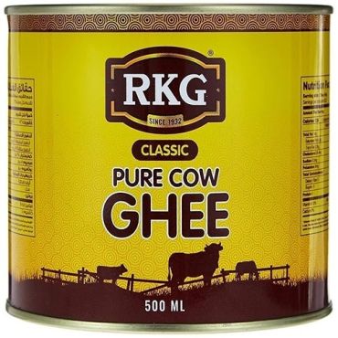 RKG Classic Pure Cow Ghee Tin 500 Ml, 24 Pieces Per Carton